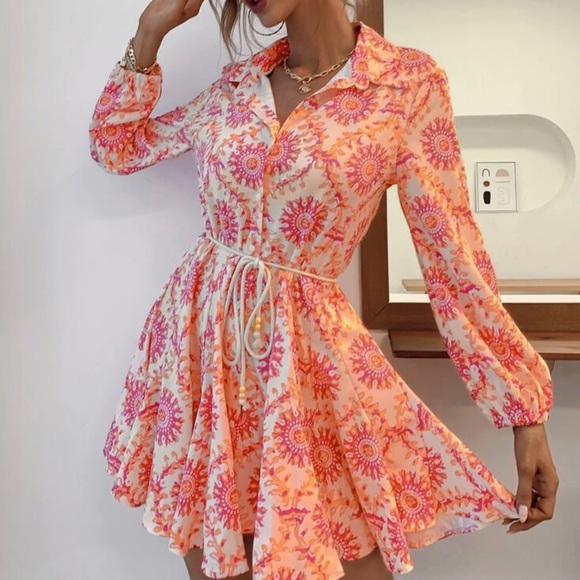 Colorful Patterned Dress - Picture 2 of 6